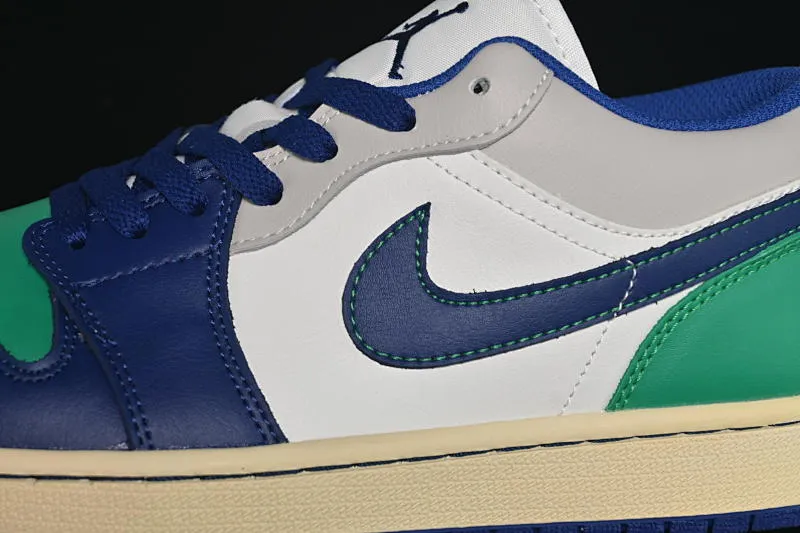 All categories Air Jordan Jordan series basketball shoes Air Jordan 1 Low Air Jordan 1 Low AJ1 Joe 1 blue and green color matching low-top cultural casual sneakers 553558-147